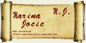 Marina Jocić vizit kartica